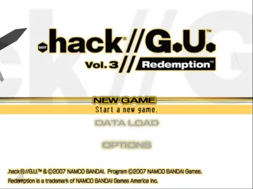 Dot Hack G.U. Vol. 3 - Redemption screen shot title